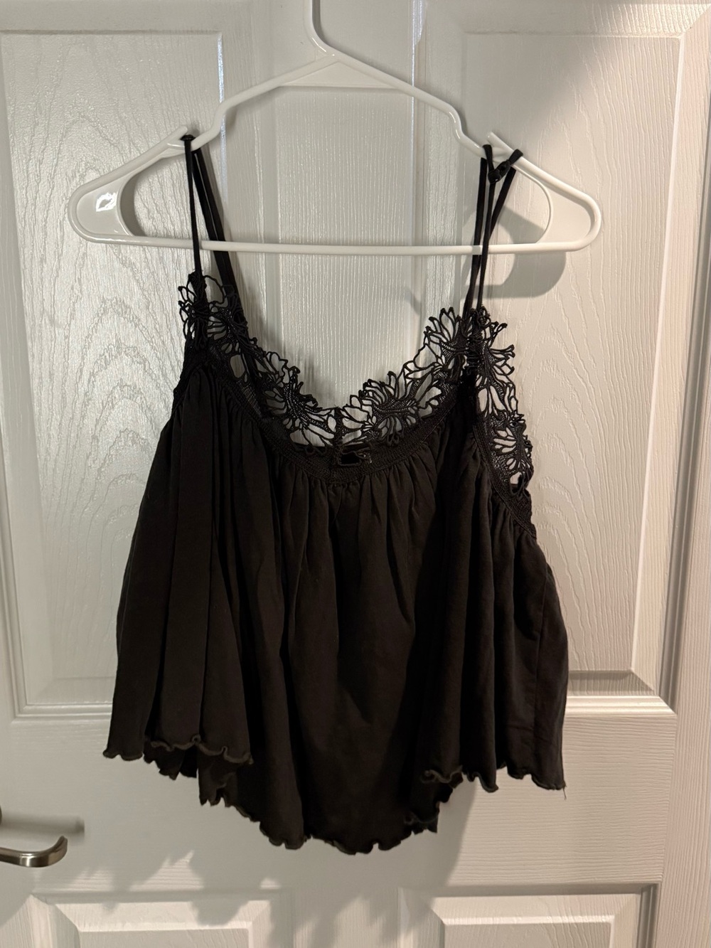 Free people Lace -Trim Spaghetti Strap Tank Top